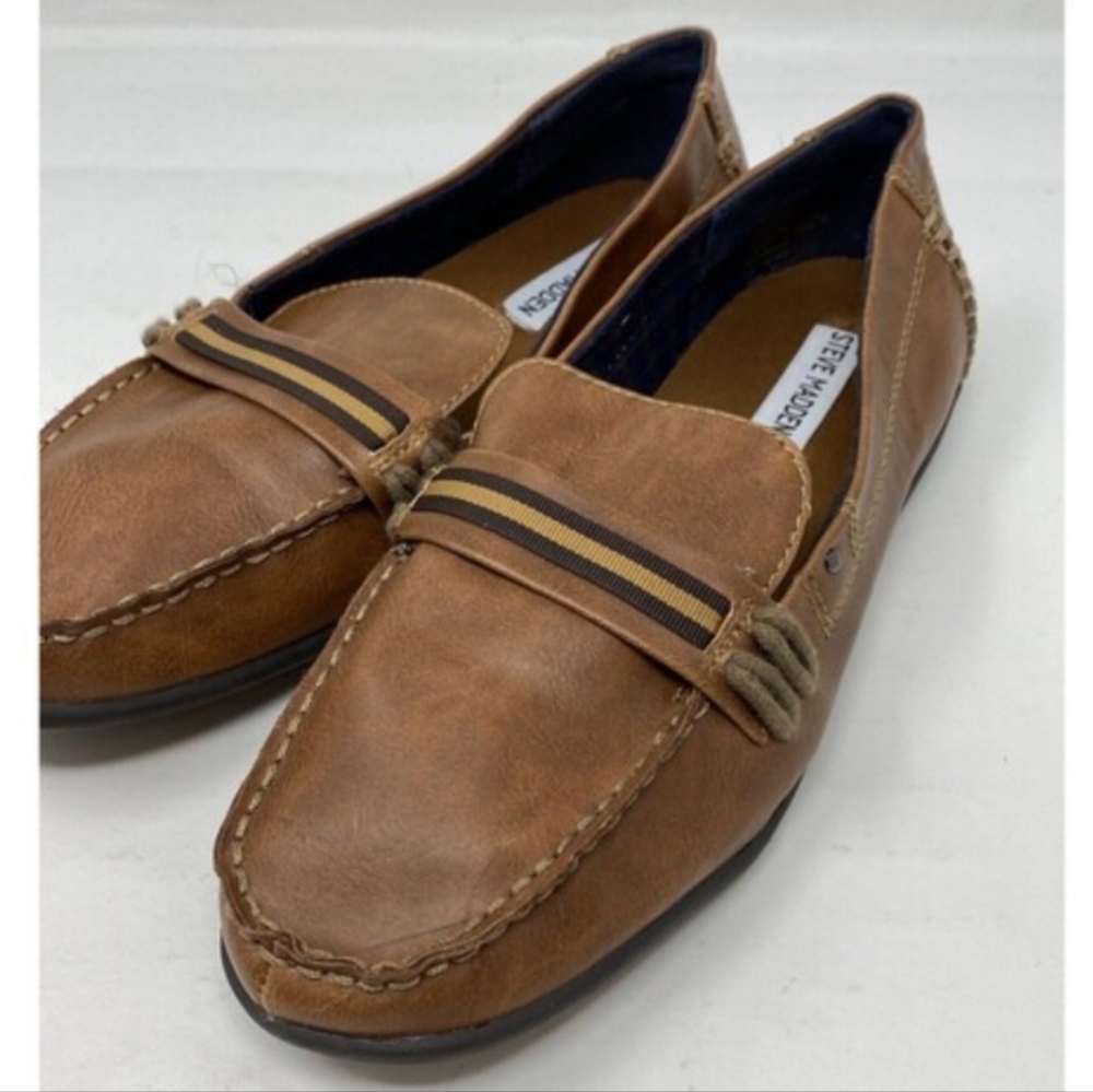 STEVE MADDEN GANDER LEATHER BOAT SHOES SIZE 11 - Picture 4 of 8